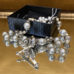 D 603 Rosario Perlas Acero
